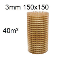 Kompozitní výztužná síť o prům. 3 mm oka 150x150 mm 40m2