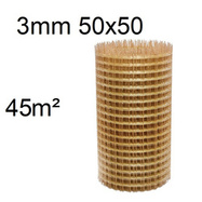 Kompozitní výztužná síť o prům. 3 mm oka 50x50 mm 45m2