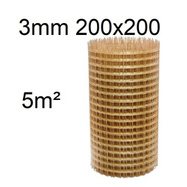Kompozitní výztužná síť o prům. 3 mm, oka 200x200 mm šíř. 1m