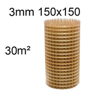 Kompozitní výztužná síť o prům. 3 mm oka 150x150 mm 30m2