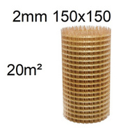 Kompozitní výztužná síť o prům. 2 mm oka 150x150 mm 20m2