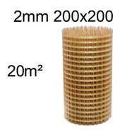 Kompozitní výztužná síť o prům. 2 mm oka 200x200 mm 20m2