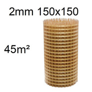 Kompozitní výztužná síť o prům. 2 mm oka 150x150 mm 45m2